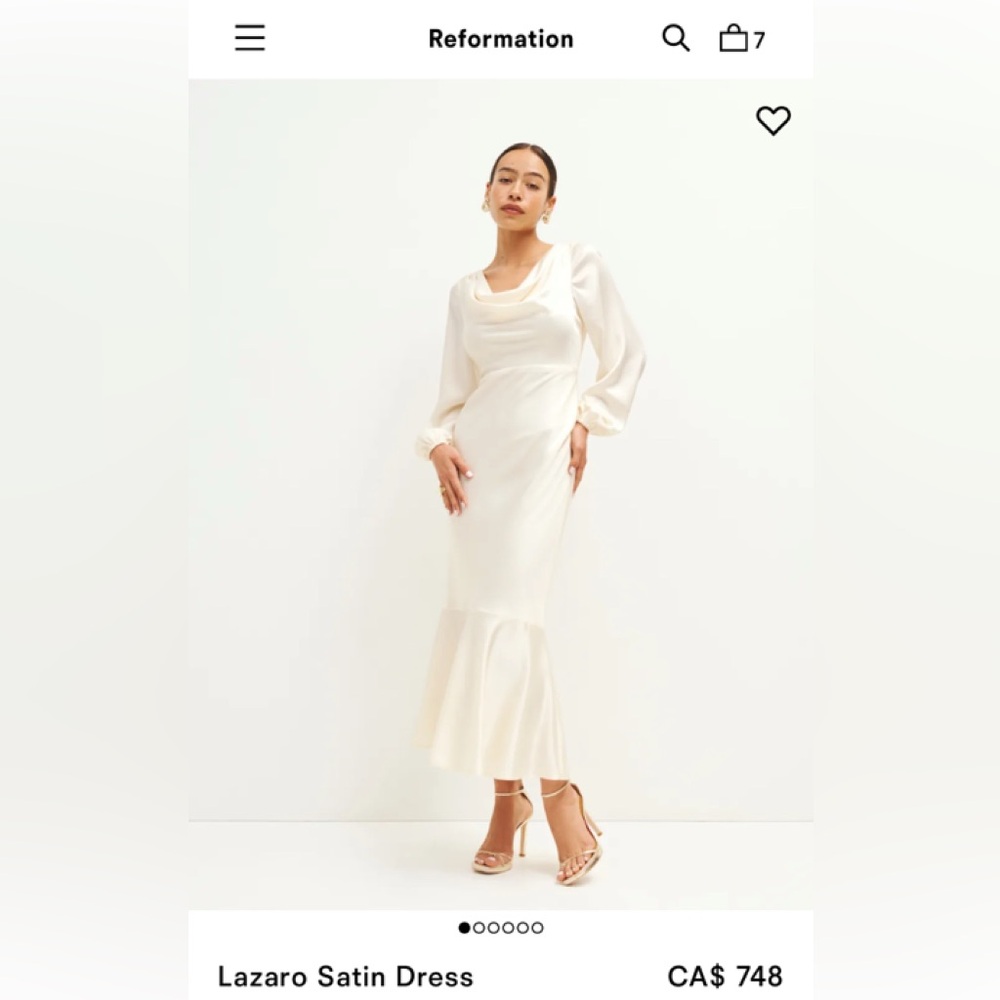 Reformation Lazaro Satin Dress